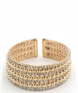 Rhinestone Cuff Bracelet Bangle for Women  BS300041 GOLD CL